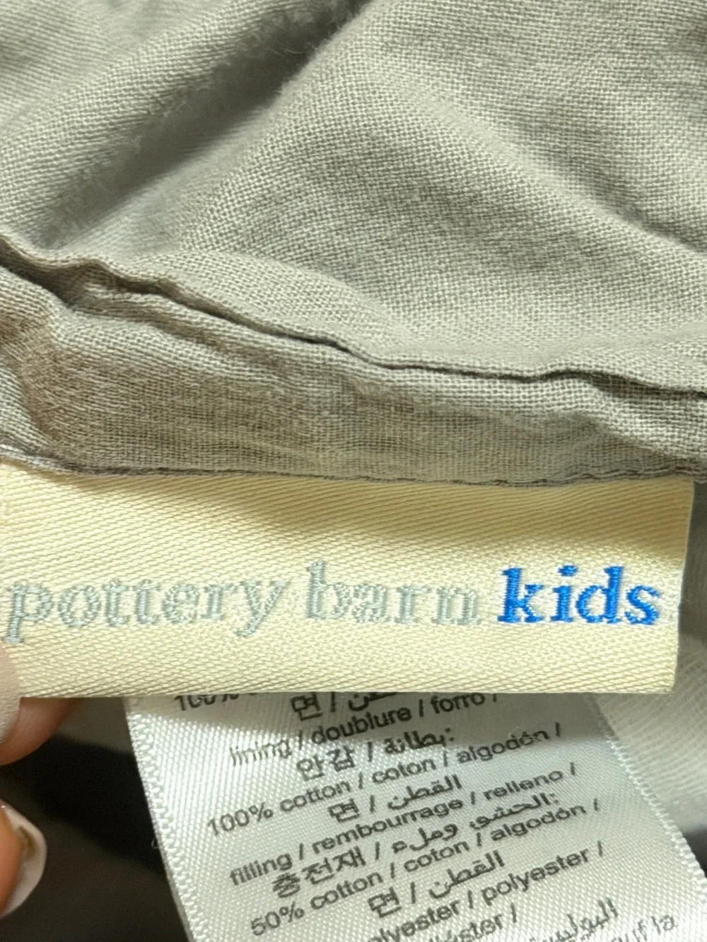 Pottery Barn Kids Warren Dinosaur Euro Sham 26x26 Cotton Quilted Appliqué PBK